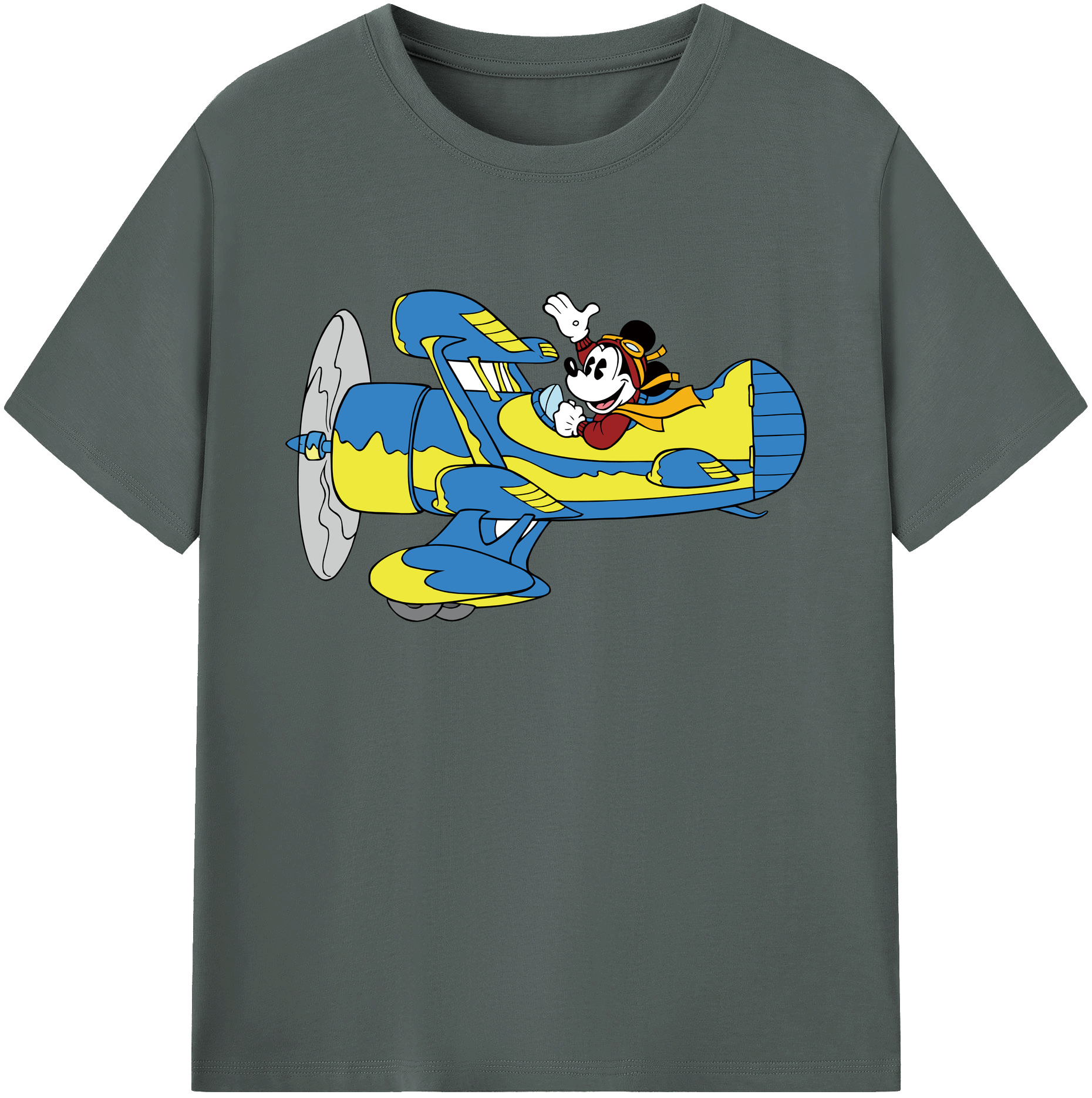 ミッキーマウス Mickey Mouse 綿100％ メンズ半袖Tシャツ｜肌触りやわらか＆通気性